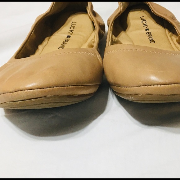 Lucky brand Emmie leather ballet flats nude tan - Picture 2 of 6